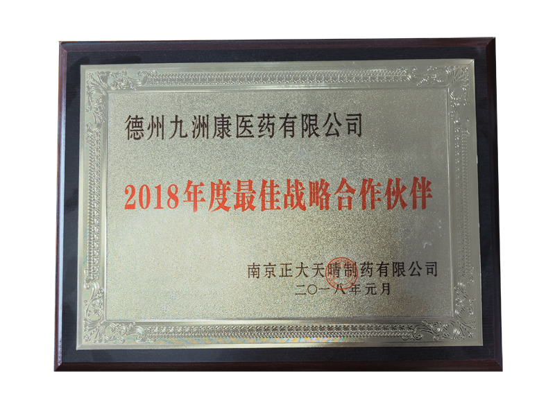2018年最佳战略合作伙伴